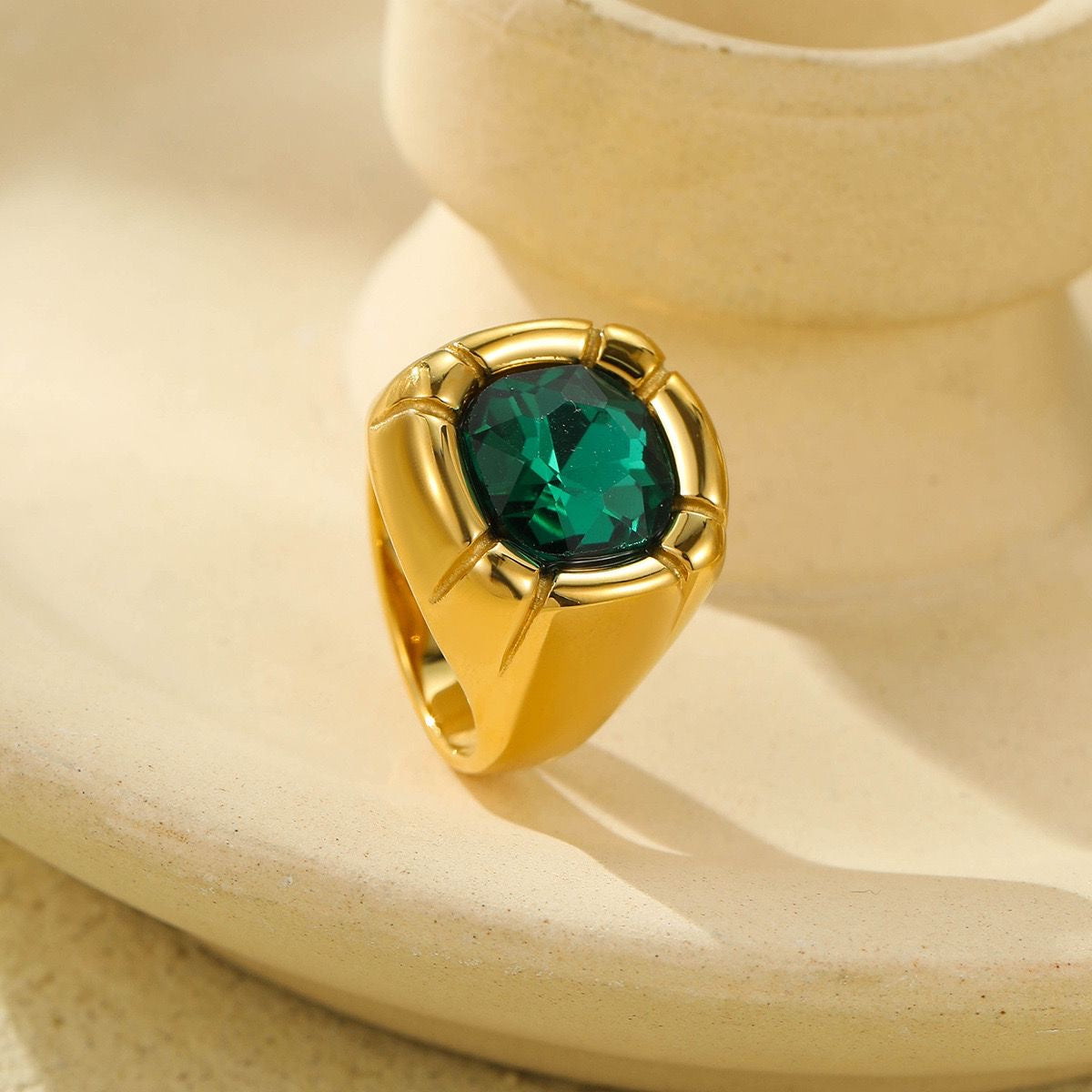 Anillo Crown Verde