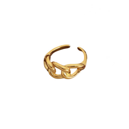 Anillo 3 Eslabones Dorado