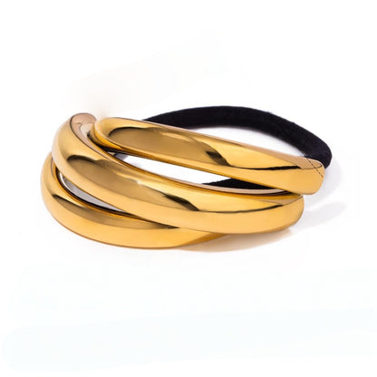 Triple Hair Tie Dorada