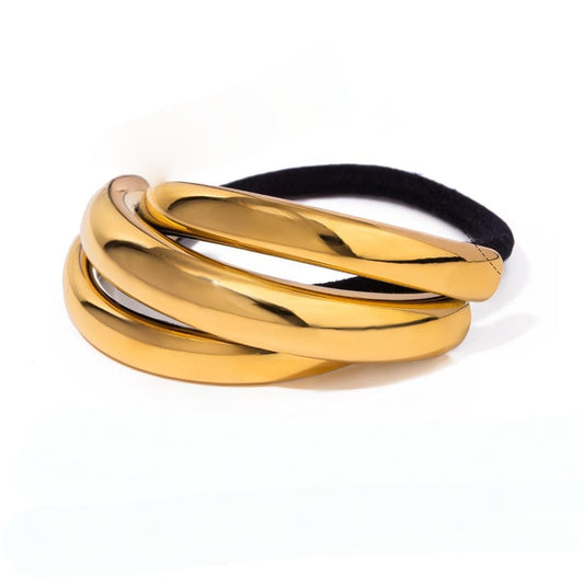 Triple Hair Tie Dorada