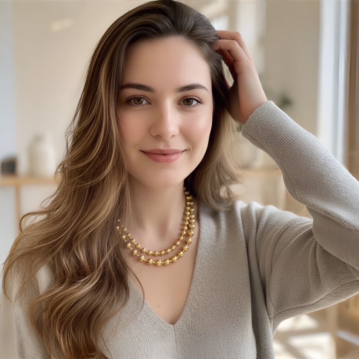 Collar Big Sphere Dorado