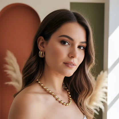 Collar Big Sphere Dorado