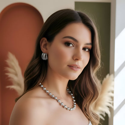 Collar Big Sphere Plateado