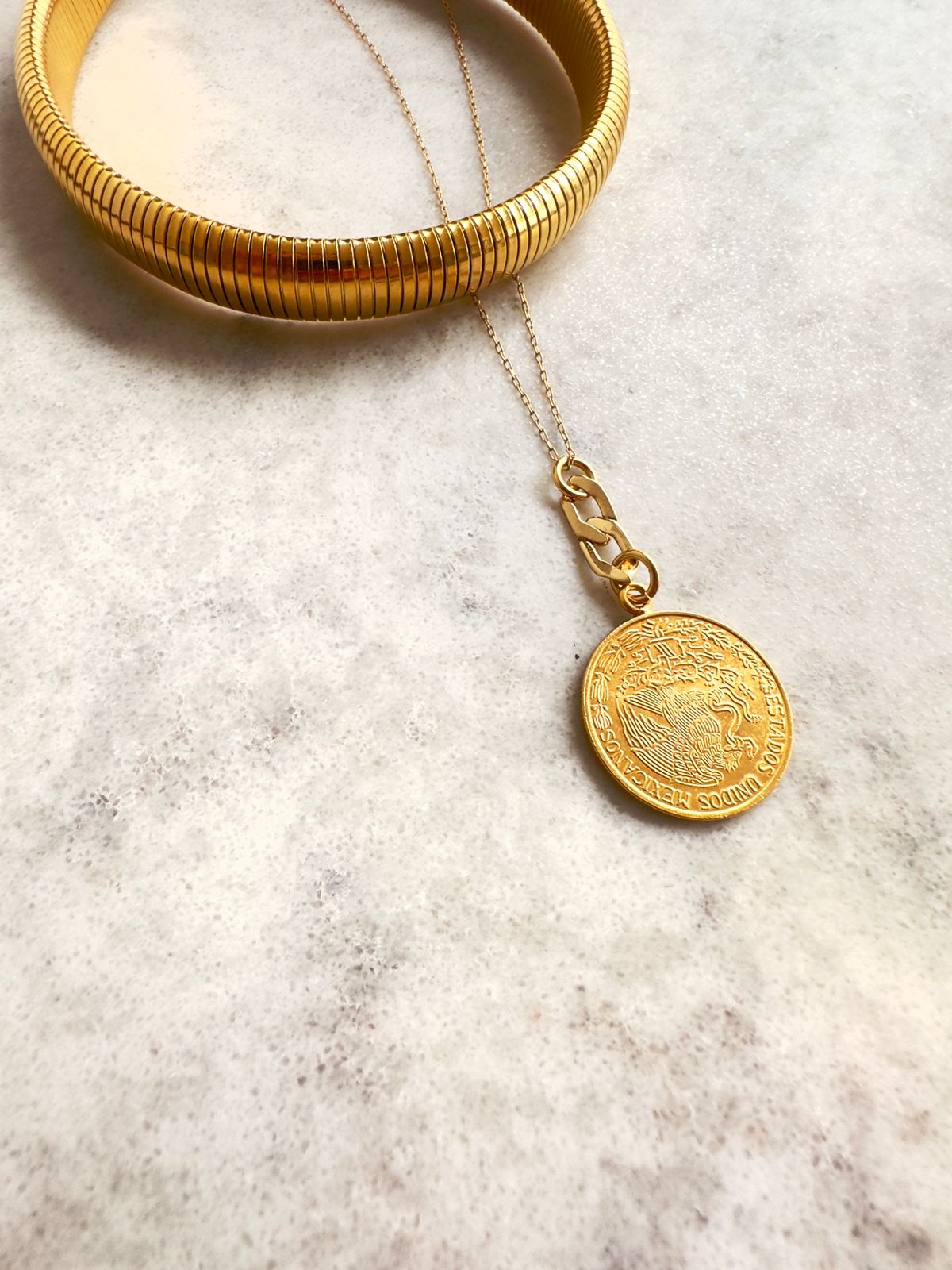 Pack: Gargantilla Tai + Collar Moneda Sencillo Largo